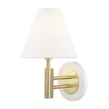 Mitzi Robbie Aged Brass/soft Off White 7.5W x 12H Wall Sconce