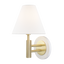 Mitzi Robbie Aged Brass/soft Off White 7.5W x 12H Wall Sconce