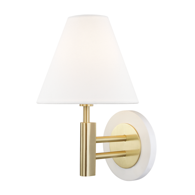 Mitzi Robbie Aged Brass/soft Off White 7.5W x 12H Wall Sconce