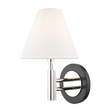 Mitzi Robbie Polished Nickel/black 7.5W x 12H Wall Sconce