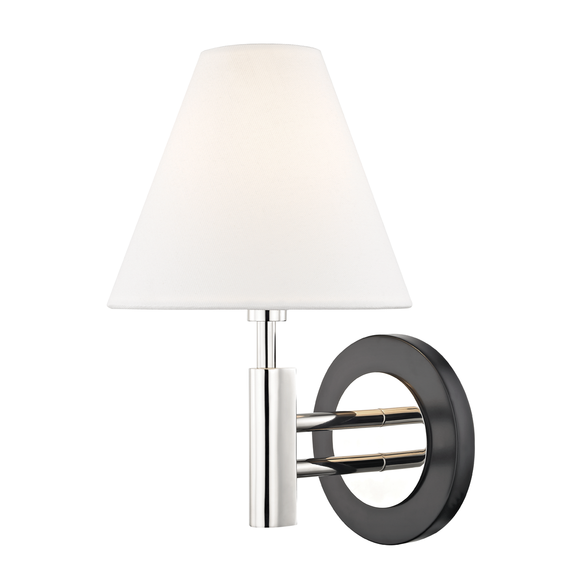 Mitzi Robbie Polished Nickel/black 7.5W x 12H Wall Sconce
