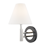Mitzi Robbie Polished Nickel/black 7.5W x 12H Wall Sconce