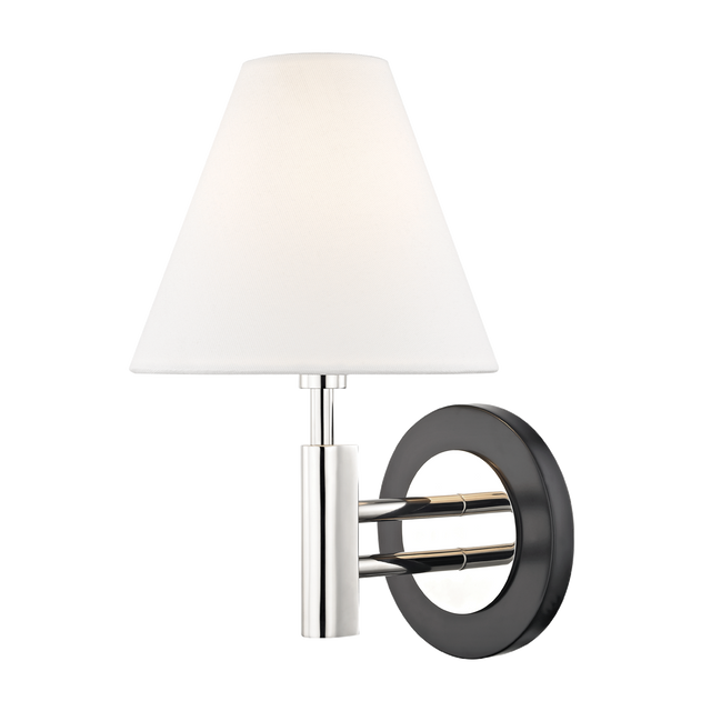 Mitzi Robbie Polished Nickel/black 7.5W x 12H Wall Sconce