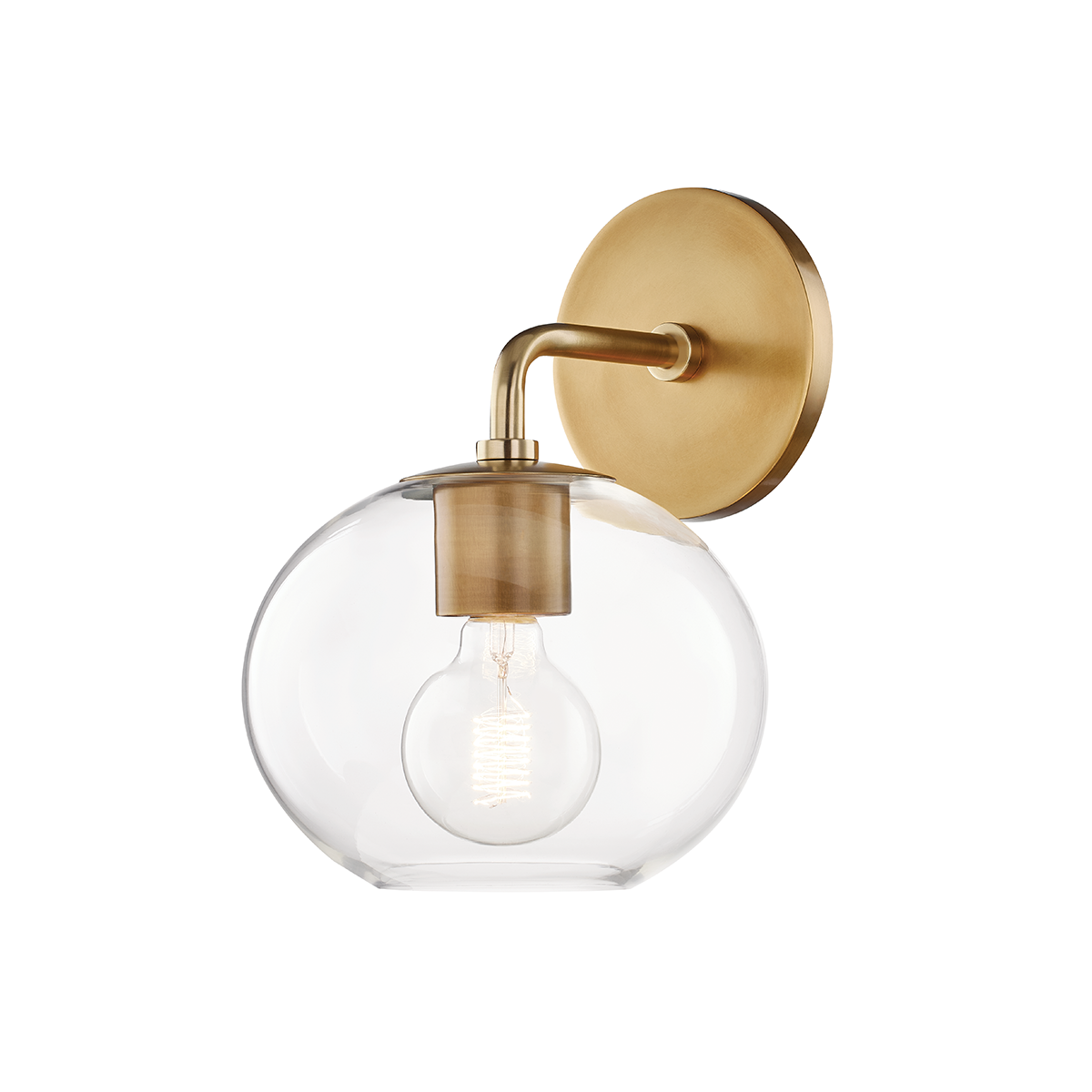 Mitzi Margot Aged Brass 8.25W x 11.75H Wall Sconce