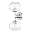 Mitzi Margot Polished Nickel 8.25W x 19.25H Wall Sconce