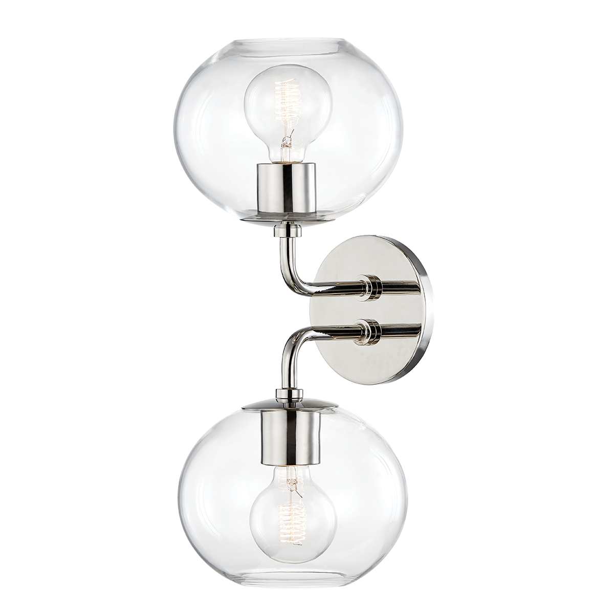 Mitzi Margot Polished Nickel 8.25W x 19.25H Wall Sconce