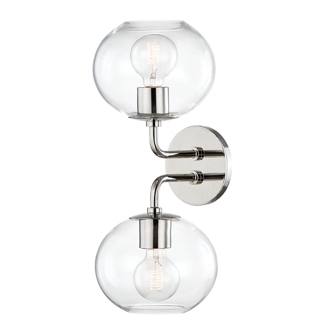 Mitzi Margot Polished Nickel 8.25W x 19.25H Wall Sconce