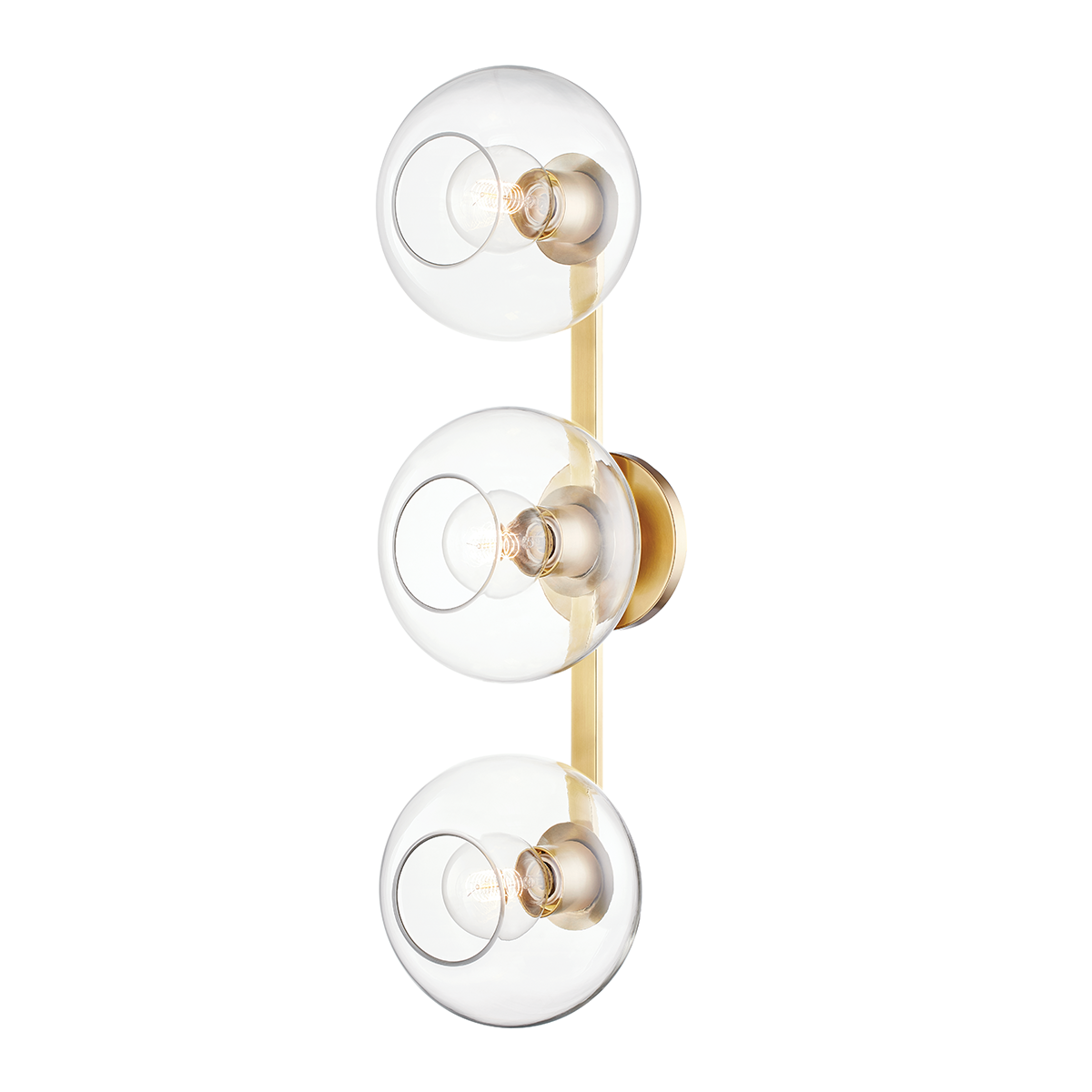 Mitzi Margot Aged Brass 8.25W x 28.25H Wall Sconce