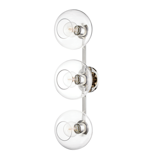 Mitzi Margot Polished Nickel 8.25W x 28.25H Wall Sconce