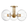 Mitzi Margot Aged Brass 20W x 11H Semi-Flush Mount