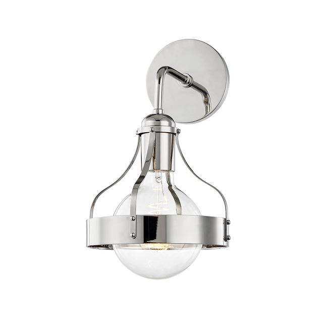 Mitzi Violet Polished Nickel 7.5W x 13.5H Wall Sconce