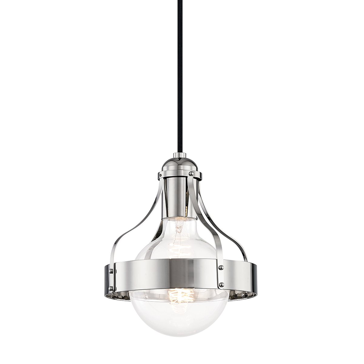 Mitzi Violet Polished Nickel 7.5W x 8.75H Pendant