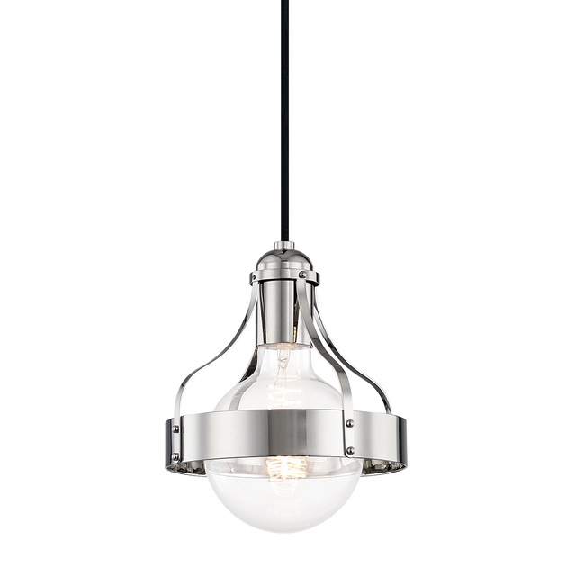 Mitzi Violet Polished Nickel 7.5W x 8.75H Pendant