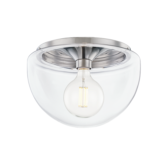 Mitzi Grace Polished Nickel 13.75W x 9.5H Flush Mount