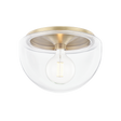 Mitzi Grace Aged Brass 13.75W x 9.5H Flush Mount