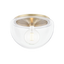 Mitzi Grace Aged Brass 13.75W x 9.5H Flush Mount