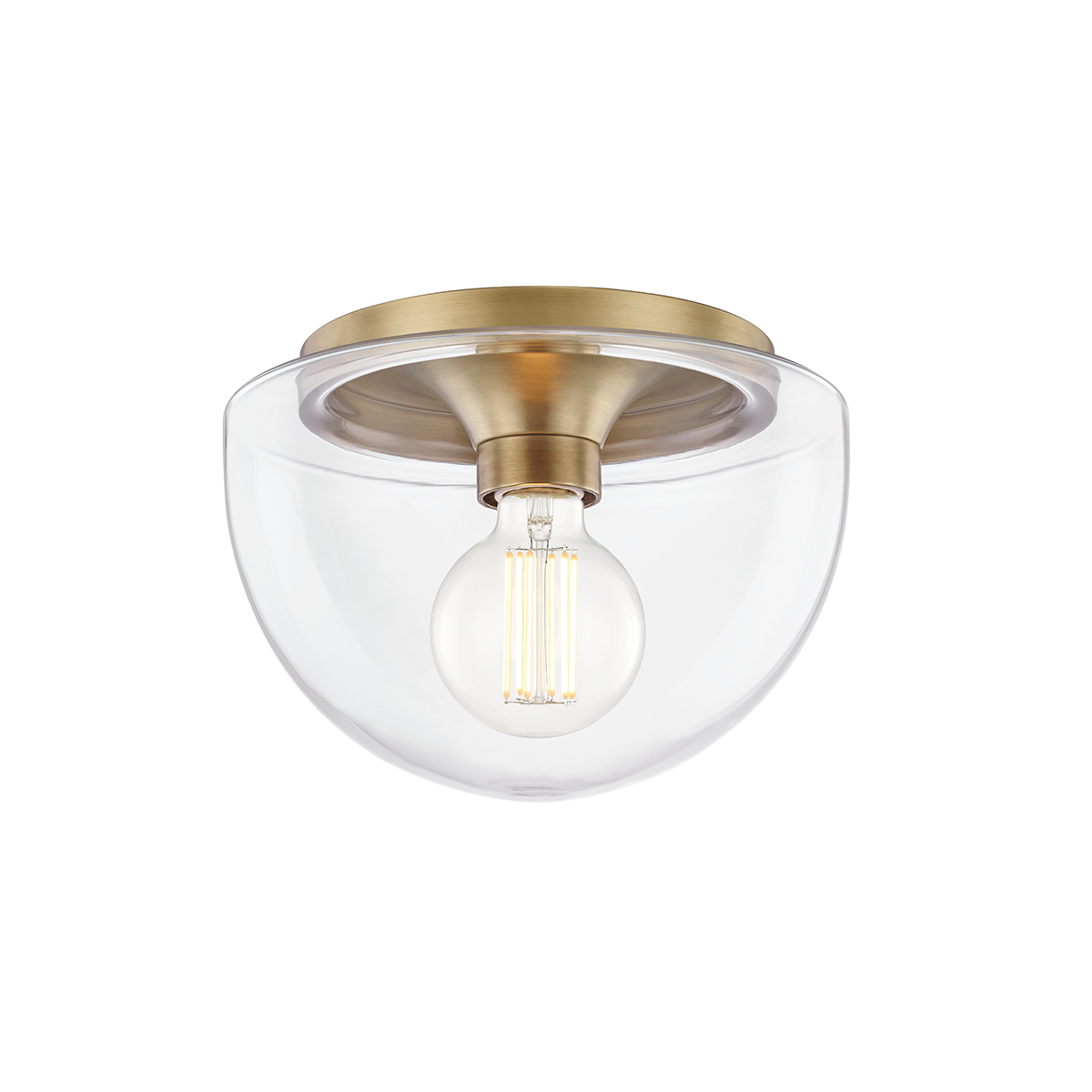 Mitzi Grace Aged Brass 10W x 7H Flush Mount