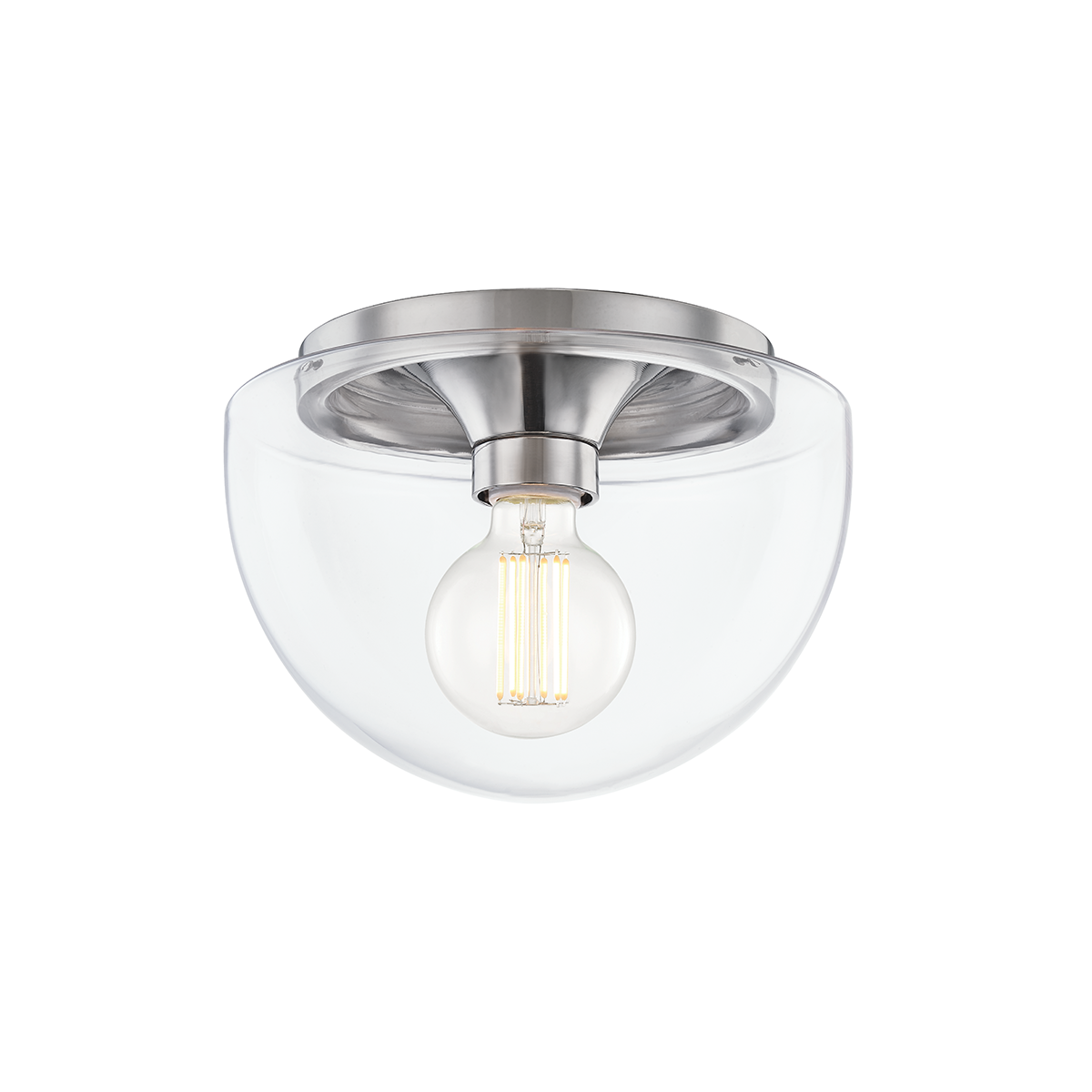 Mitzi Grace Polished Nickel 10W x 7H Flush Mount