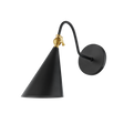 Mitzi Lupe Aged Brass/soft Black 6.25W x 12H Wall Sconce