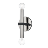 Mitzi Colette Polished Nickel/black 4.75W x 12.25H Wall Sconce