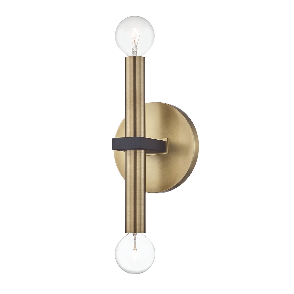 Mitzi Colette Aged Brass/black 4.75W x 12.25H Wall Sconce