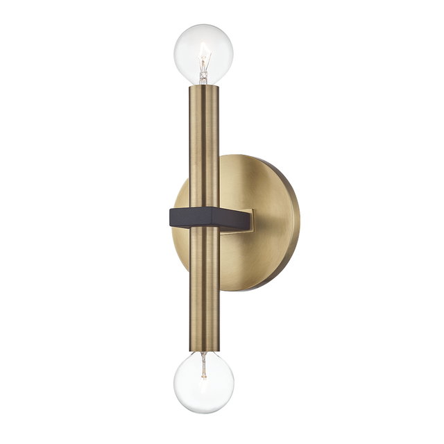 Mitzi Colette Aged Brass/black 4.75W x 12.25H Wall Sconce