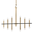 Mitzi Colette Aged Brass/black 44W x 36.75H Chandelier