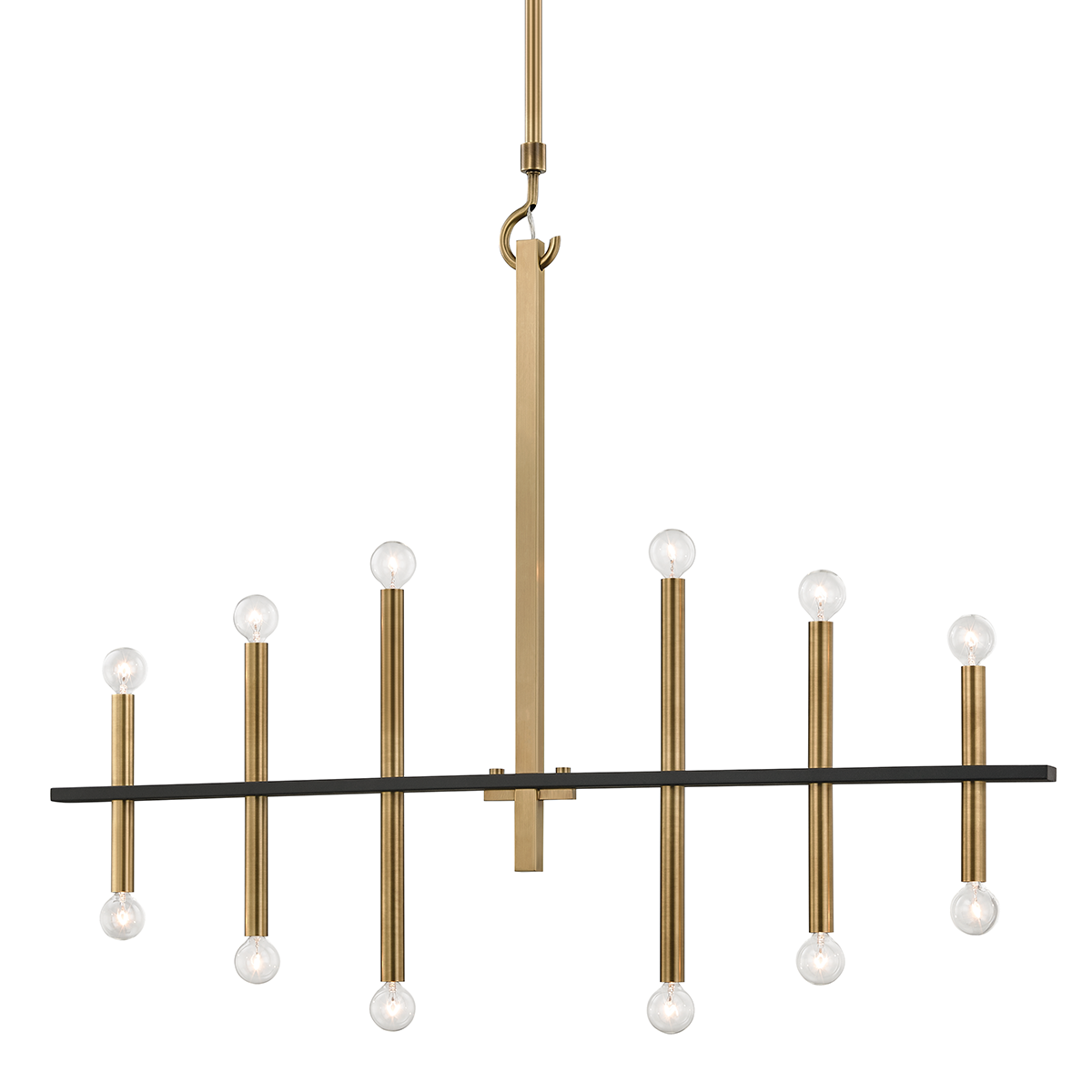 Mitzi Colette Aged Brass/black 44W x 36.75H Chandelier