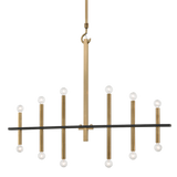 Mitzi Colette Aged Brass/black 44W x 36.75H Chandelier