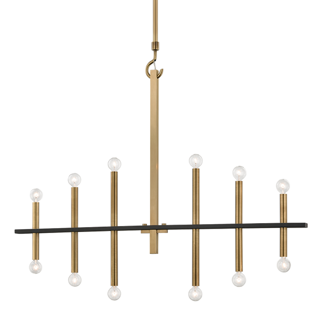 Mitzi Colette Aged Brass/black 44W x 36.75H Chandelier