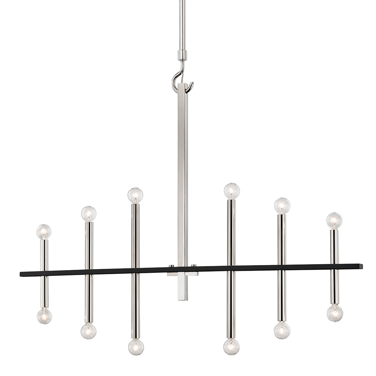 Mitzi Colette Polished Nickel/black 44W x 36.75H Chandelier