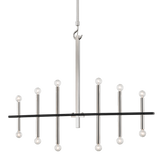 Mitzi Colette Polished Nickel/black 44W x 36.75H Chandelier