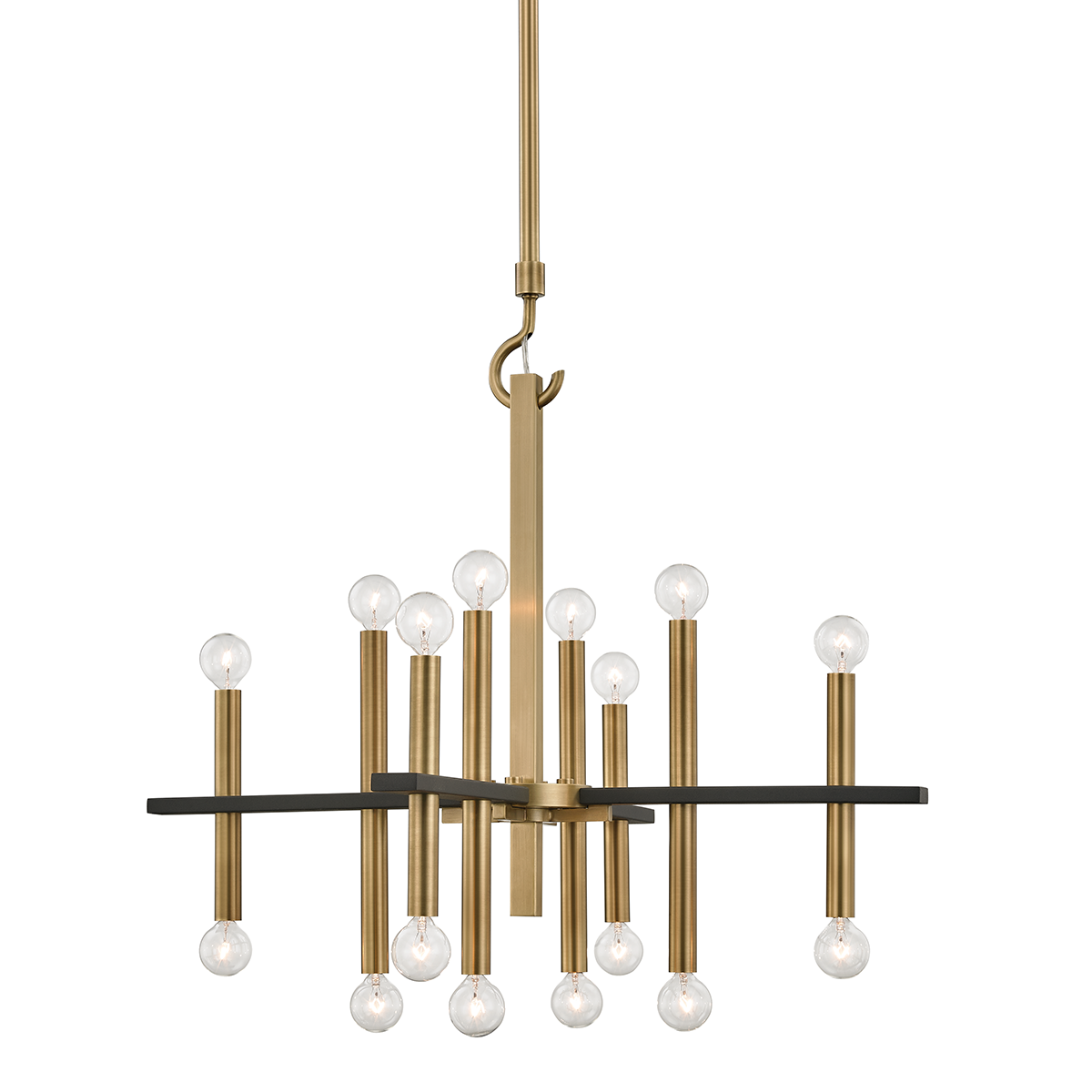 Mitzi Colette Aged Brass/black 28.75W x 27.25H Chandelier