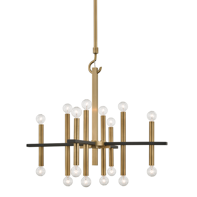 Mitzi Colette Aged Brass/black 28.75W x 27.25H Chandelier