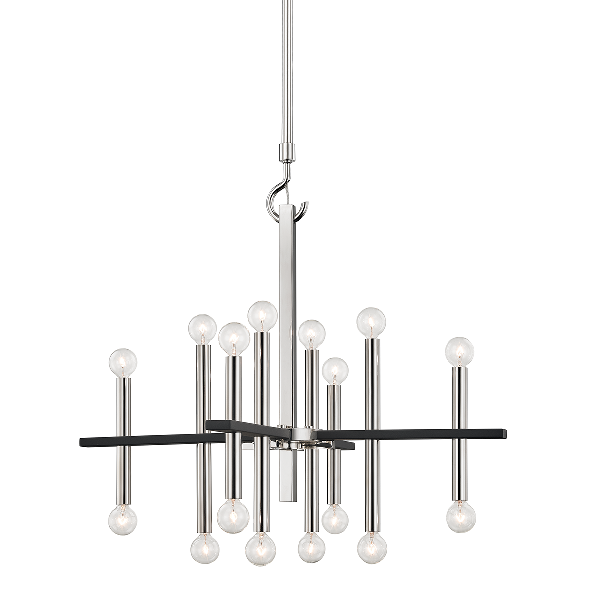 Mitzi Colette Polished Nickel/black 28.75W x 36.5H Chandelier