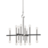 Mitzi Colette Polished Nickel/black 28.75W x 36.5H Chandelier