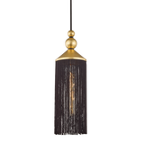 Mitzi Scarlett Gold Leaf/black 5W x 16.75H Pendant