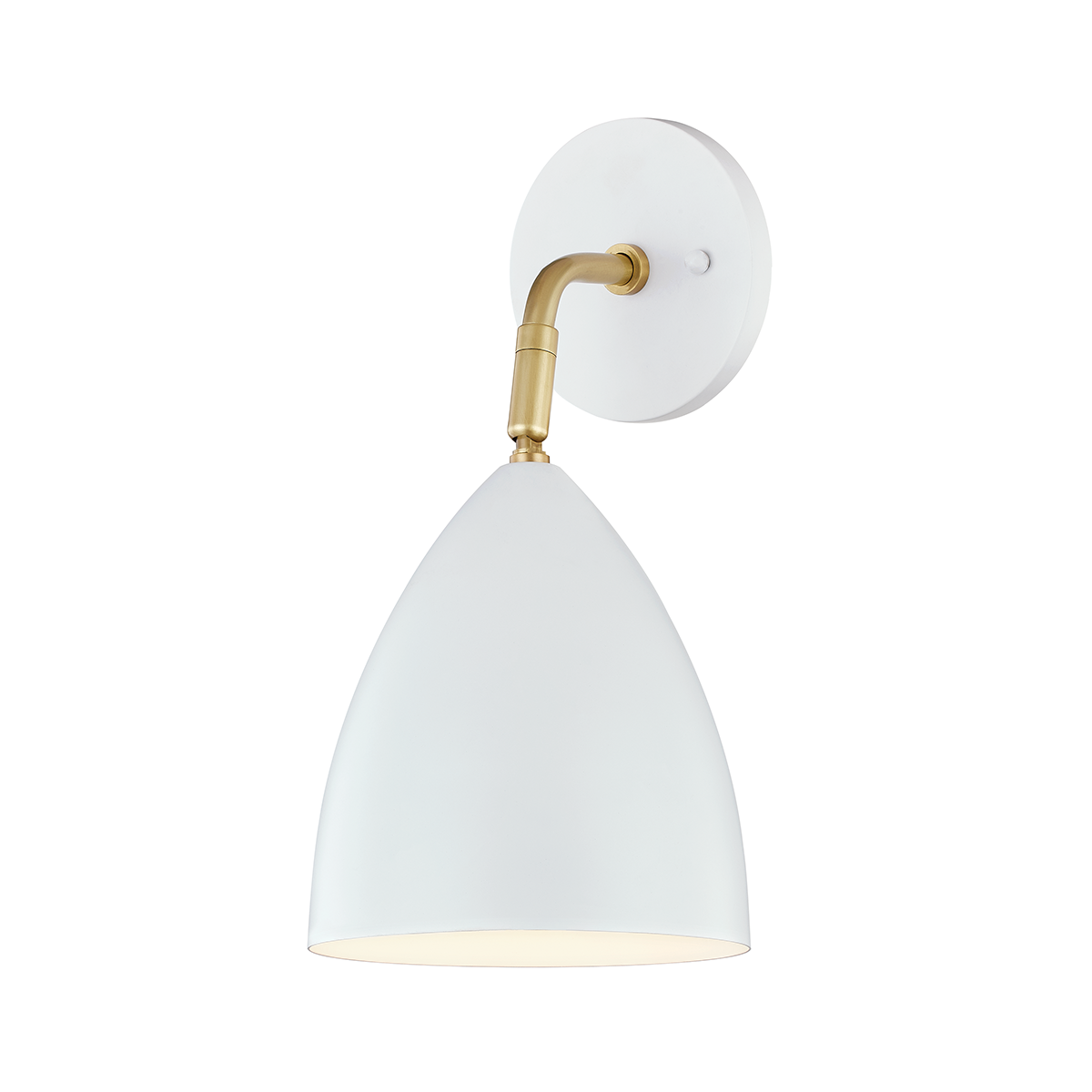 Mitzi Gia Aged Brass/soft Off White 6.25W x 12.5H Wall Sconce