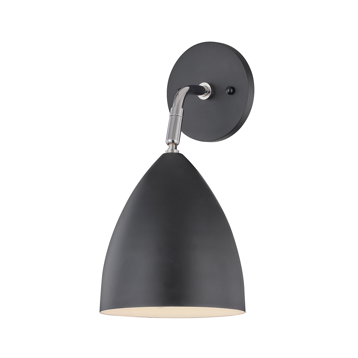 Mitzi Gia Polished Nickel/black 6.25W x 12.5H Wall Sconce