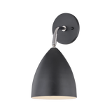 Mitzi Gia Polished Nickel/black 6.25W x 12.5H Wall Sconce