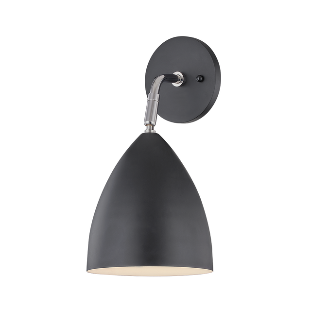 Mitzi Gia Polished Nickel/black 6.25W x 12.5H Wall Sconce