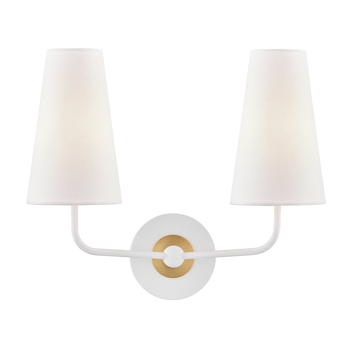 Mitzi Merri Aged Brass/soft Off White 15.75W x 13.5H Wall Sconce