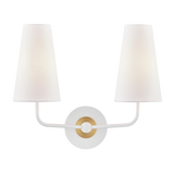 Mitzi Merri Aged Brass/soft Off White 15.75W x 13.5H Wall Sconce