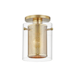 Mitzi Elanor Aged Brass 5.5W x 8H Semi-Flush Mount