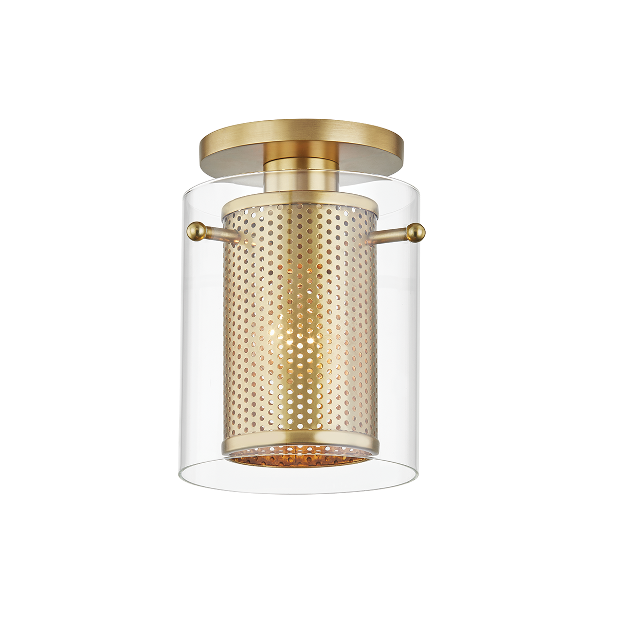 Mitzi Elanor Aged Brass 5.5W x 8H Semi-Flush Mount