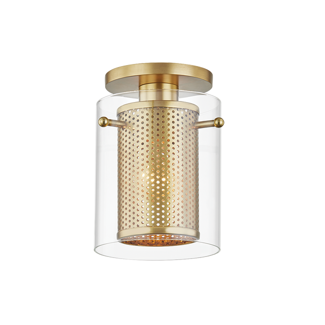 Mitzi Elanor Aged Brass 5.5W x 8H Semi-Flush Mount