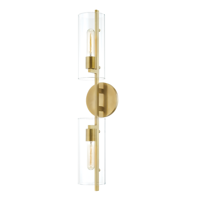 Mitzi Ariel Aged Brass 5.5W x 28H Wall Sconce