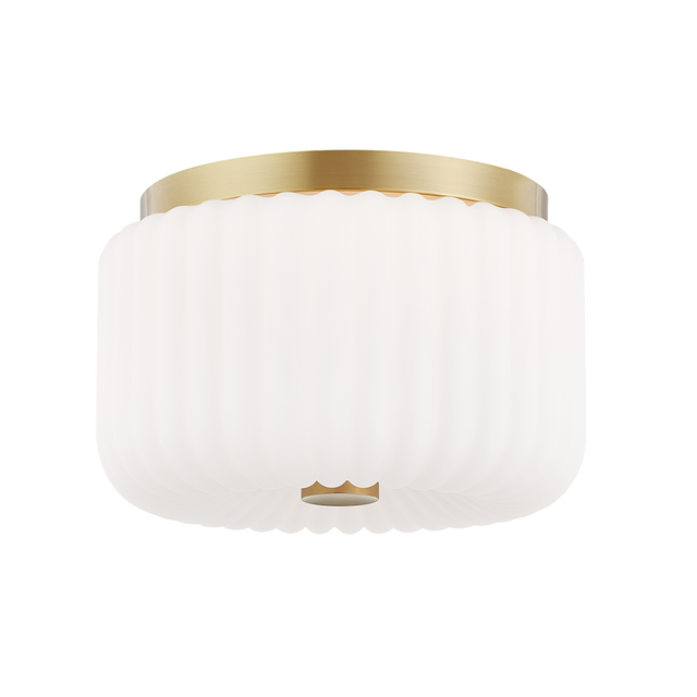 Mitzi Lydia Aged Brass 10W x 6.25H Flush Mount