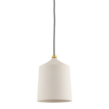 Mitzi Megan Aged Brass/Matte White 5.75W x 7.5H Pendant