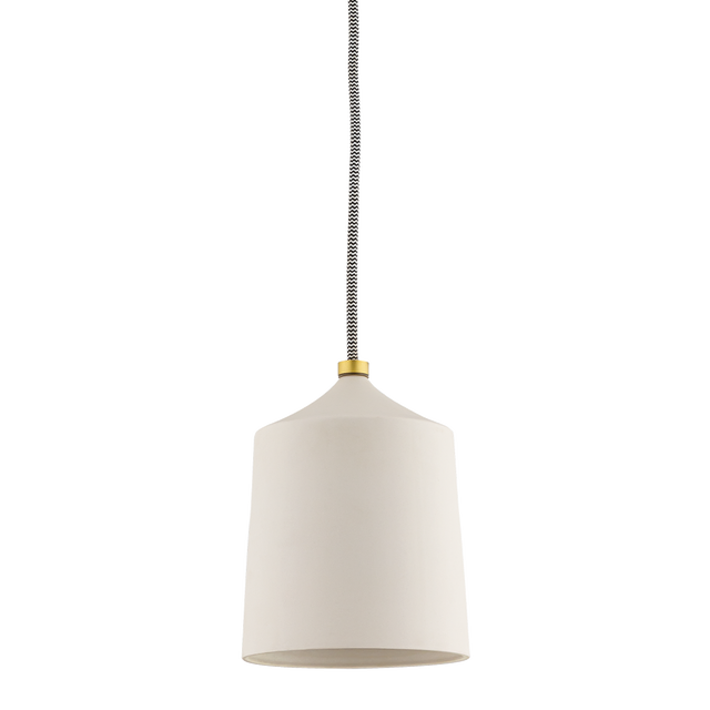 Mitzi Megan Aged Brass/Matte White 5.75W x 7.5H Pendant